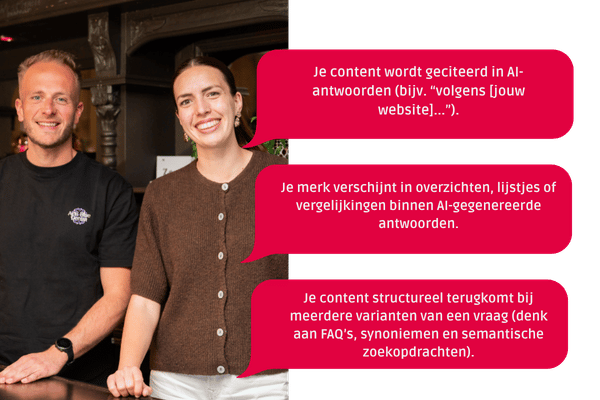 John en Sanne vindbaar worden in ai SEO bedrijf uitbesteden Zoomin'